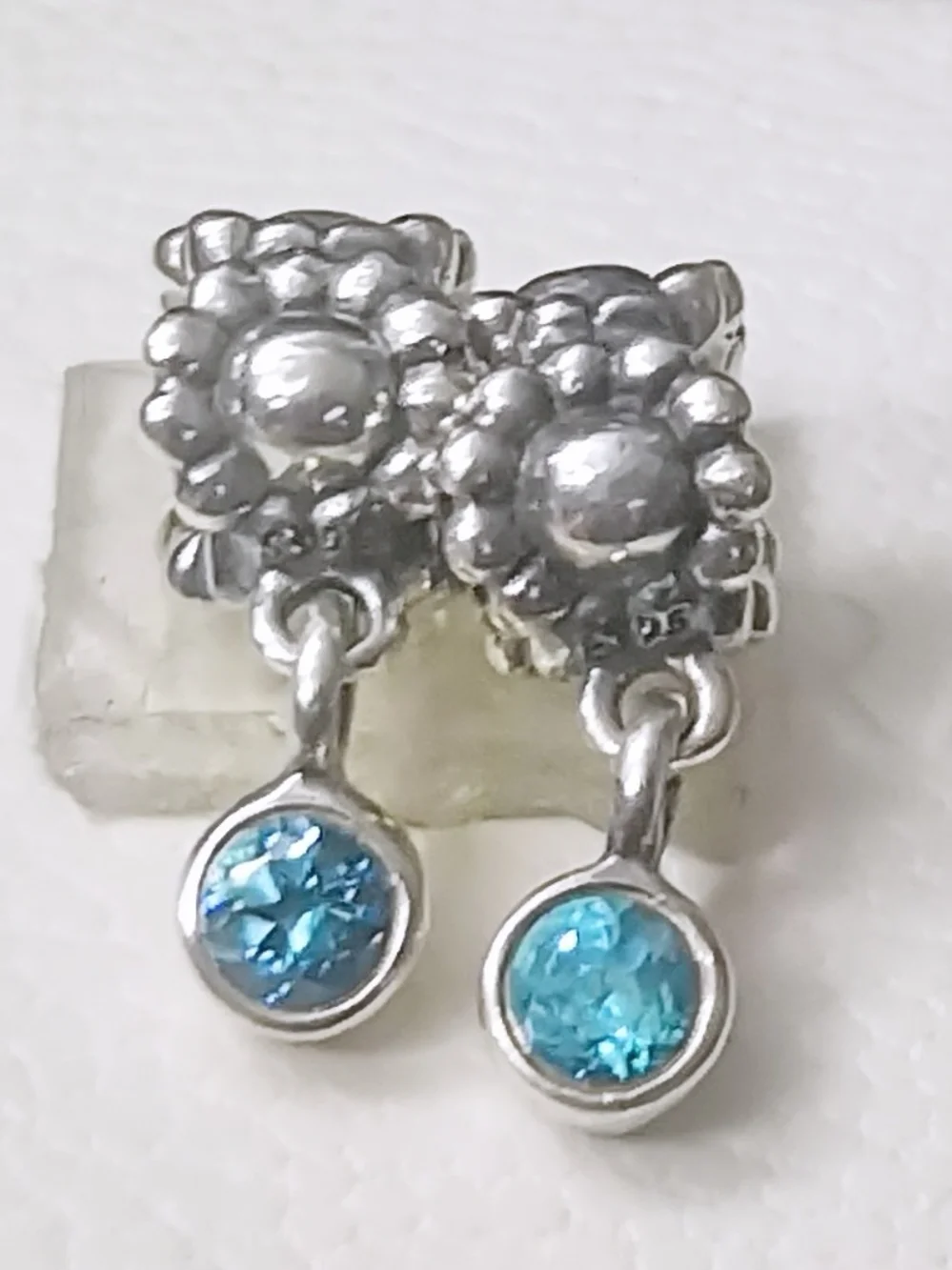 PANDORA SET OF 2 DEW DROP TOPAZ DANGLE EXCELLENT CONDITION FIRM PRICE - Picture 9 of 10